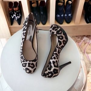 Michael Kors Calf Hair Leopard Print Heels